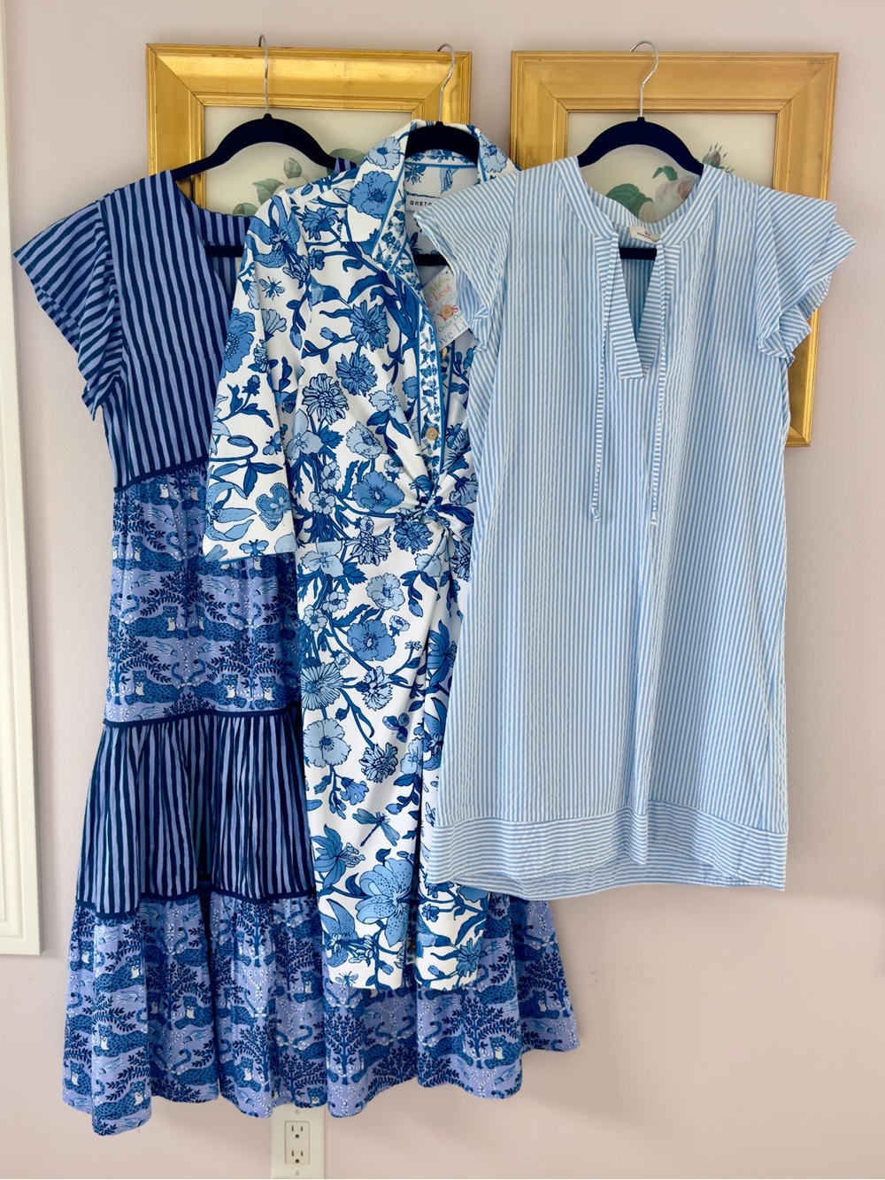Gretchen Scott Designs Blue & White Floral Kids Pajama Set